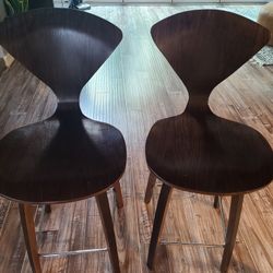 Pair Norman Mid-Century Counter Stools