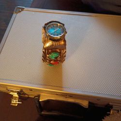 Navajo Sterling Silver Turquoise And Coral Watch Cuff