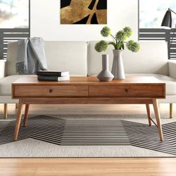 Mid Century Modern Coffee Table 48"LX24"WX19"H