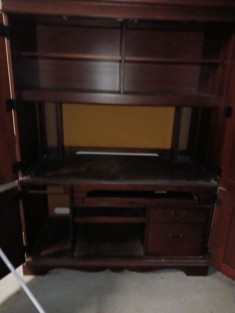Vintage Hooker Computer Amoire