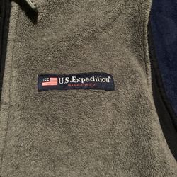 U.S Expedition Youth Reversable Outdoor Vest Zip Front Multi Pocket Size Small