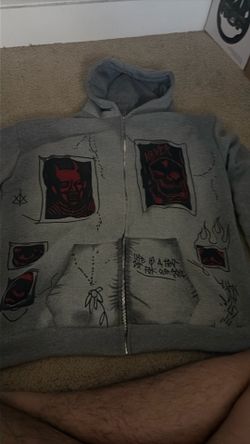Grey Gothic Hoodie
