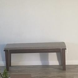 Wooden Bench With Cushion