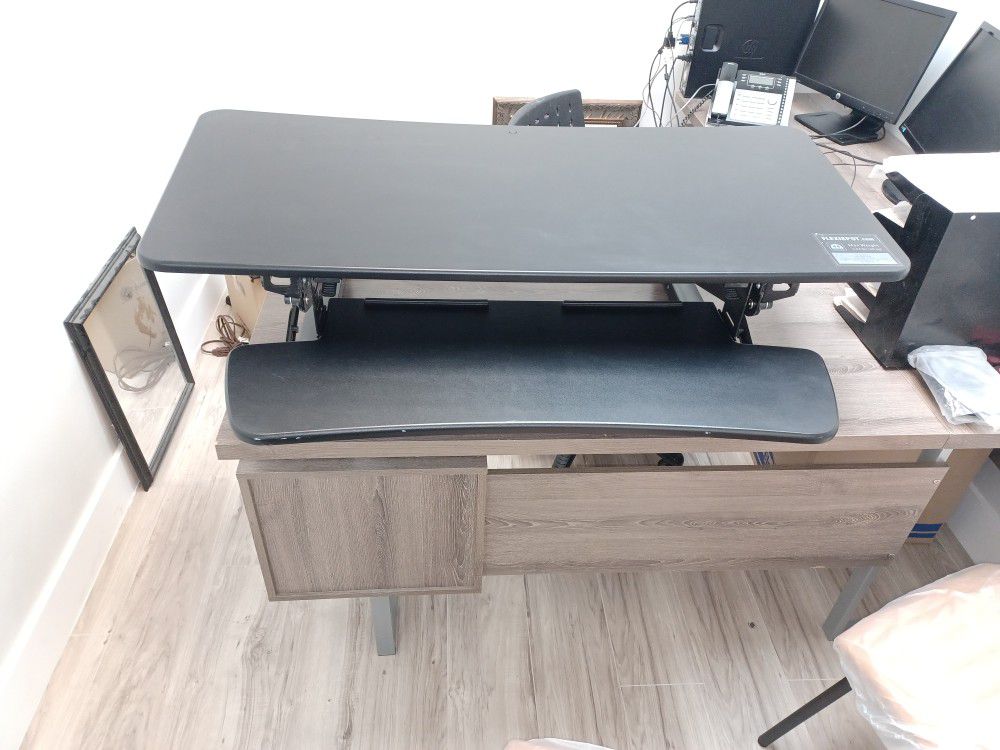 L Shaped Desk, Filing Cabinet & Computer Workstation 