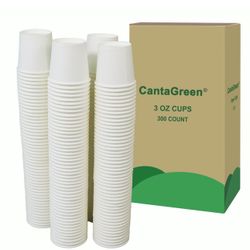 3 OZ Heavy duty Cups,300 Count White Paper Bath Cup