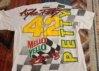 vintage 1994 Motorsport Traditions Kyle Petty Mellow Yellow XL AOP Nascar Tee