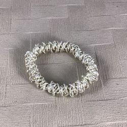 Metal links Bracelet on stretchy string,
