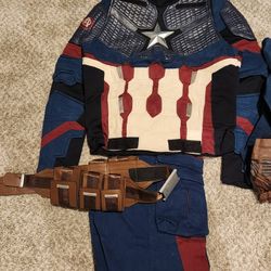 Captain America Professional Cosplay Replica Suit & Metal Shield 