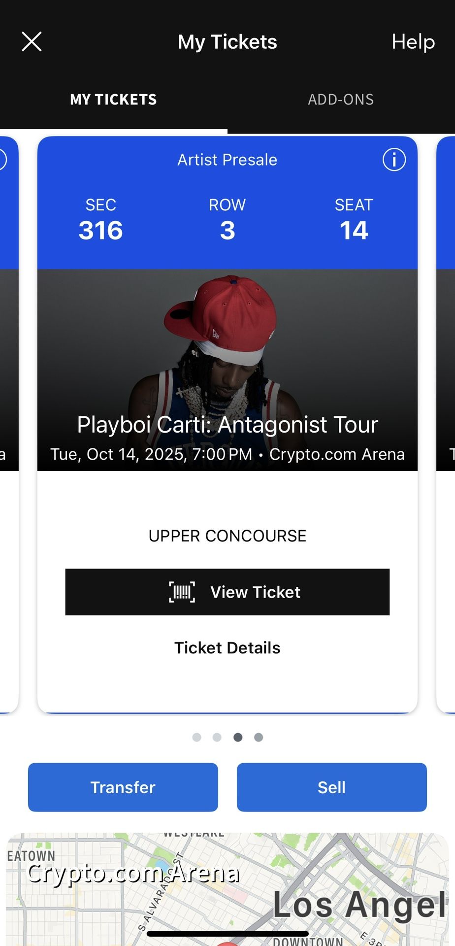 2x Playboicarti Antagonist Tour Tickets LA