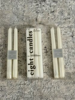 White Taper Candles