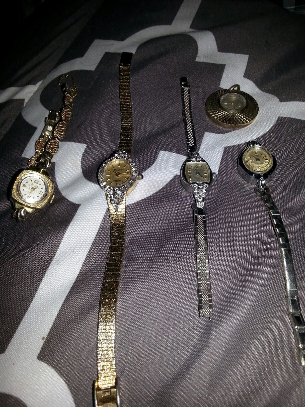 Vintage women watches and 3 Brand new Zippo lighters