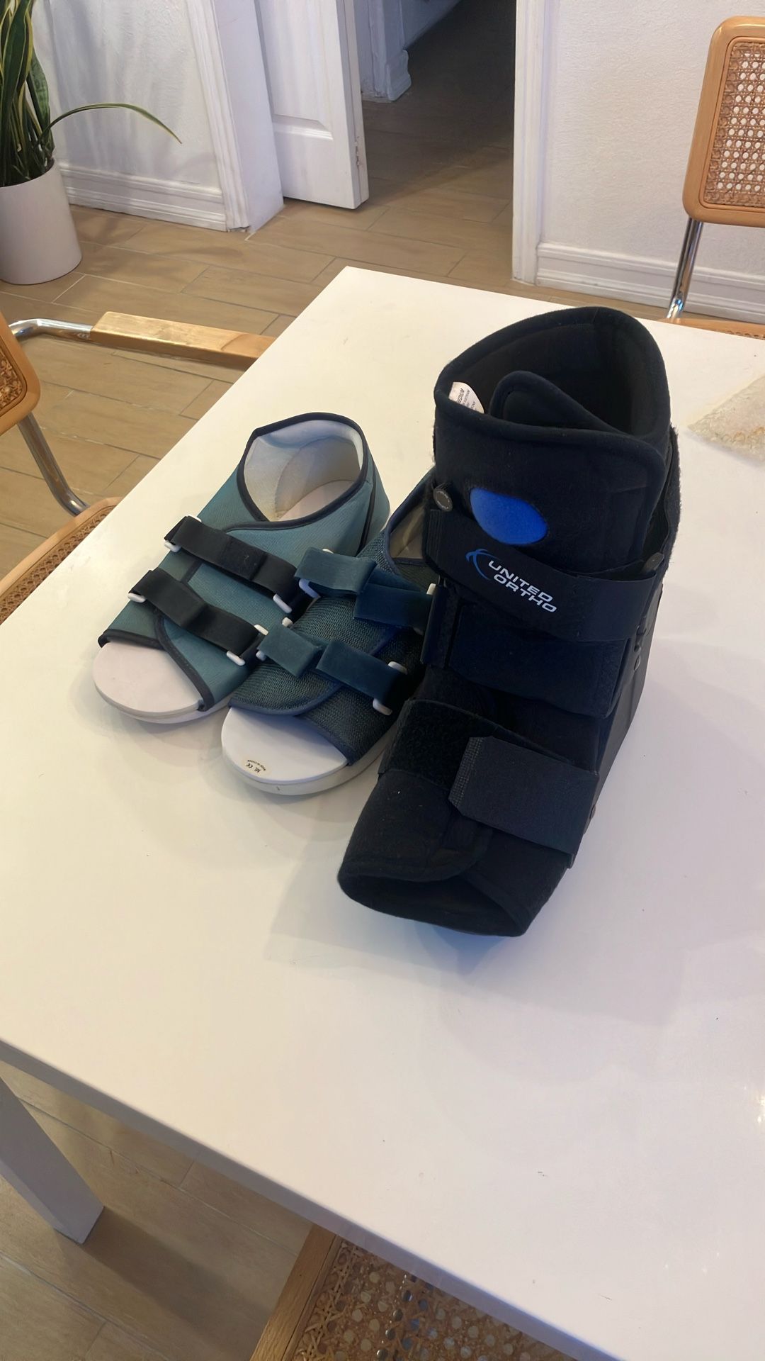 Walking Boot And 2x Post op Shoes