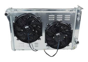 3 Row Full Aluminum Cooling Radiator +12"blades Shroud Fan Compatible with 82-92 Chevy Camaro/Firebird