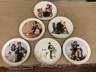 Norman Rockwell Collector Plates *COA * (7 Total)