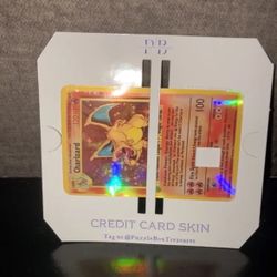 Pokemon Card Credit Card Skin ~ Charizard Base Set 1st Edition Holographic Credit Card Skin