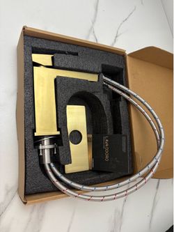 Brushed Gold Bathroom Faucet Single Hole, Gold Single Handle Bathroom Faucet