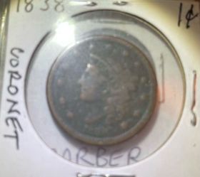 1838 Coronet Head Large Cent