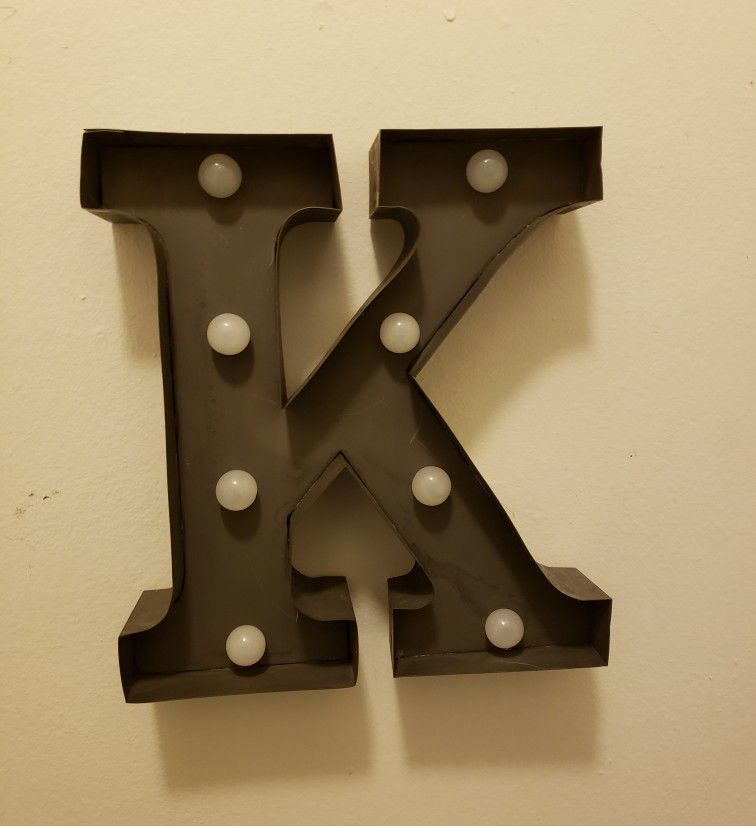 Cute K Marquee Letter