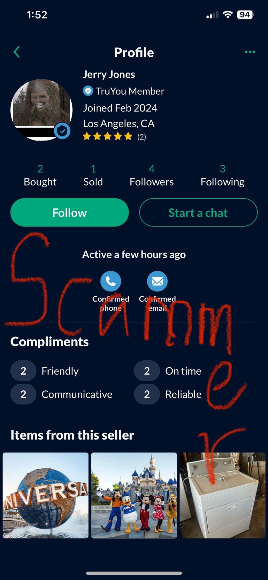 Disneyland And Universal Studios Scammer