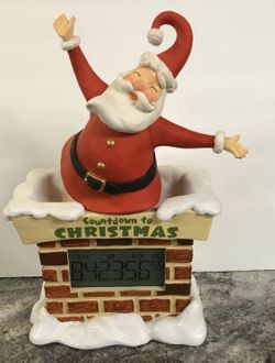 Hallmark 2011 Tabletop Countdown to Christmas Clock Santa