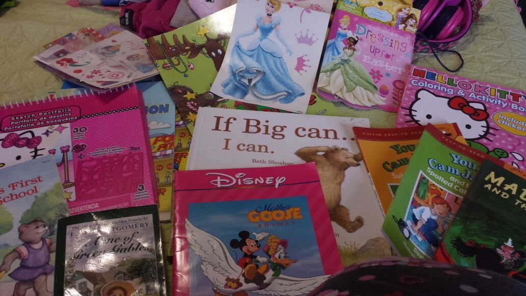 Lg. Lot of books stickers coloring books.