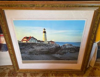 Portland Head Light house frame& print