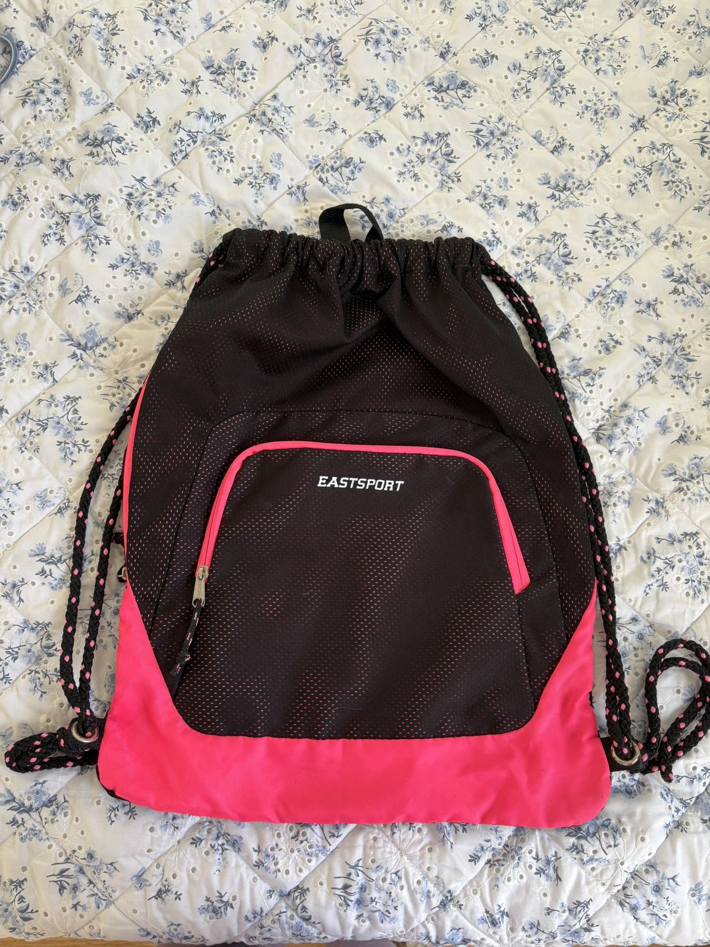 Eastsport Mesh Sling Overlay Pink and green Eastpole backpack