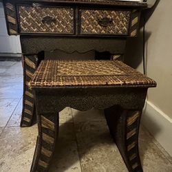 Side Table And Stool Set