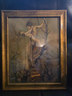 Vintage Framed "Mermaid & Merman" Sparkle Fantasy Print – J. Christensen