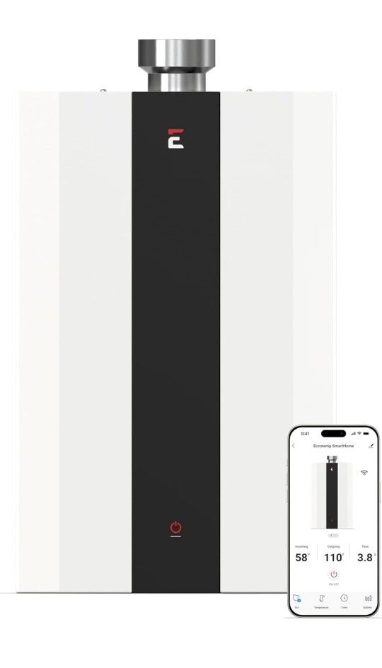Eccotemp Smart Home Indoor GPM Natural Gas Tankless Water Heater