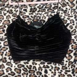 Wild fable velvet cropped tank top
