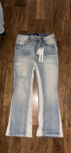 purple jeans flared