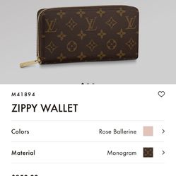 Louis Vuitton Zippy Wallet NEW