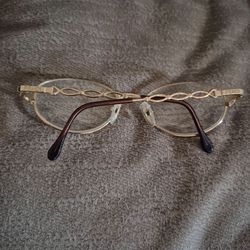 Vintage Fendi Gold plated, contact glasses