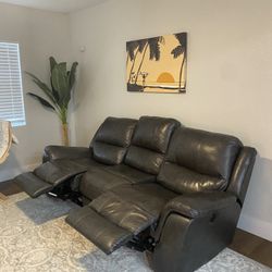 Leather Recliner Couch 