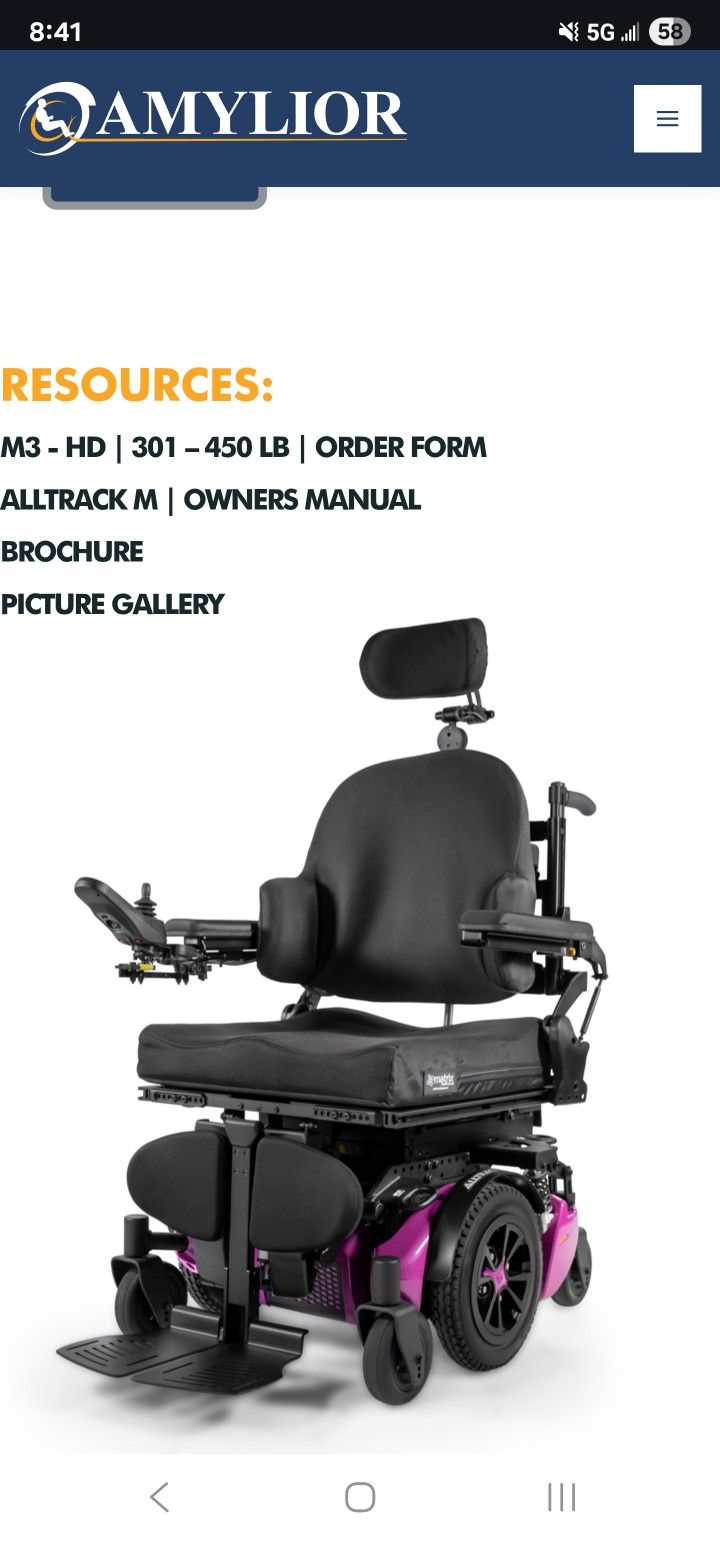 Amy systems All Track M3HD Electric Wheelchair