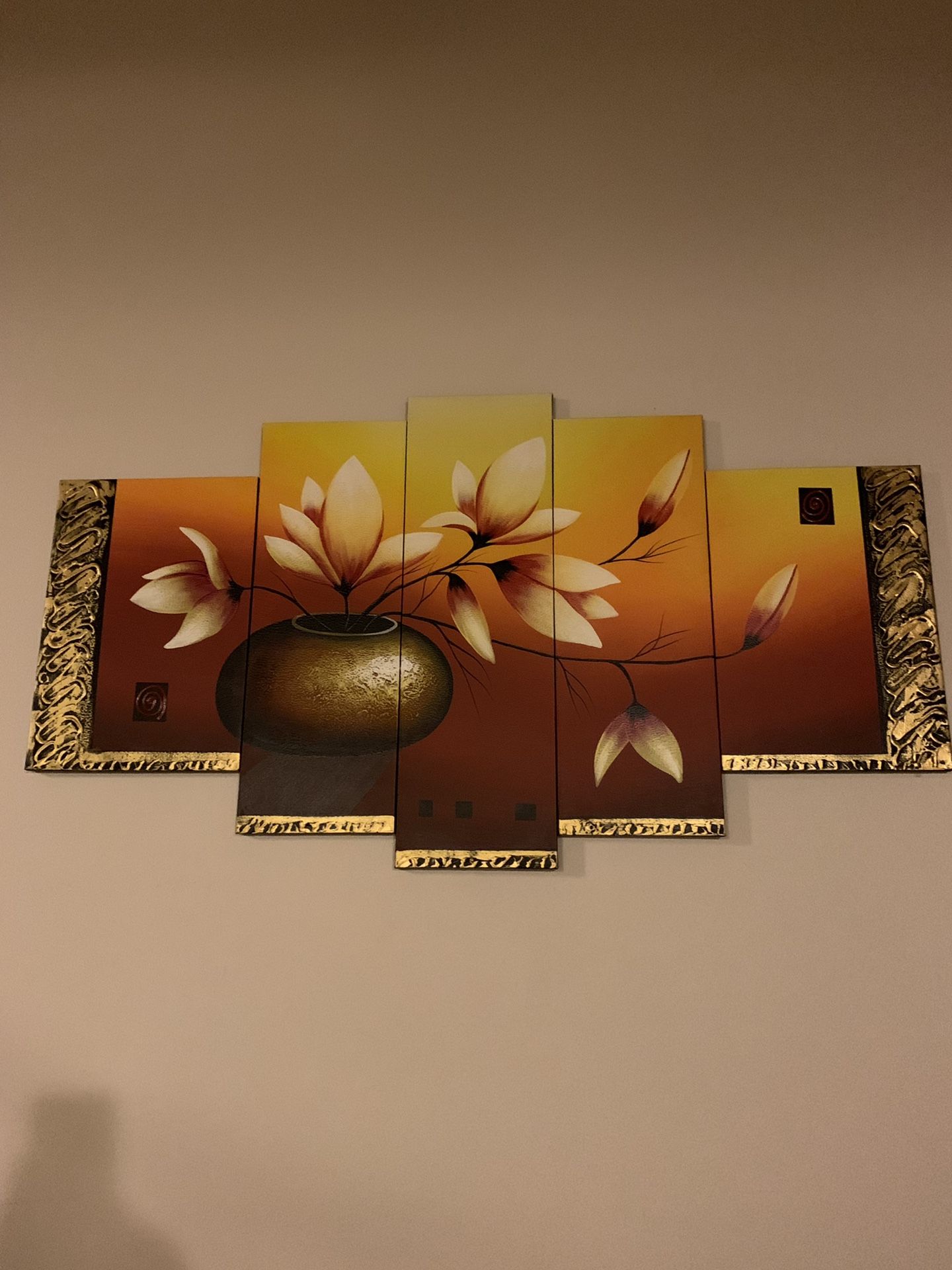 Frame picture with six pieces for living room or dining