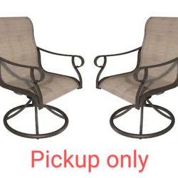 Sturdy Elegant 2 Outdoor Dining Chairs In Bronze