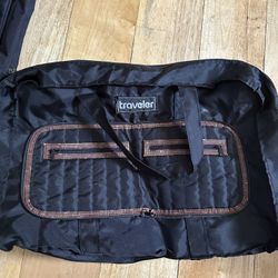 Black Travel Bag And Black Laptop Bag