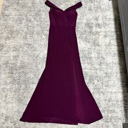 Maroon Floor Length Dress