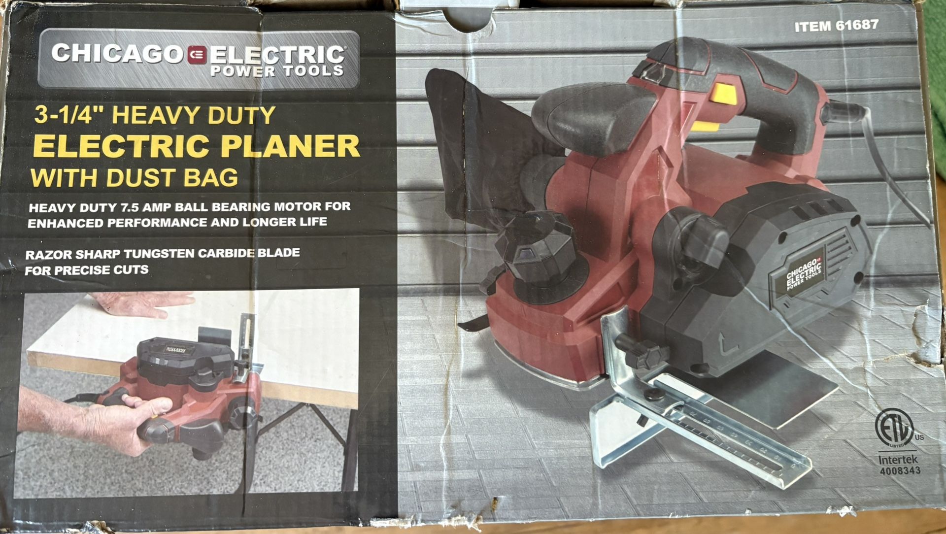 Chicago Electric 3-1/4" Heavy Duty Electric Planer