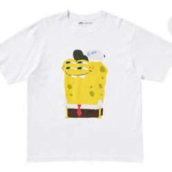 New Uniqlo x SpongeBob Squarepants x Cactus Plant Flea Market White Tee Size L