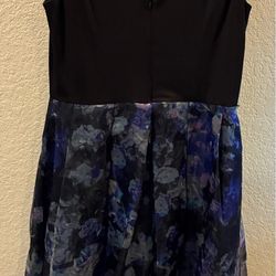 Eliza J New York black and floral A line dress
