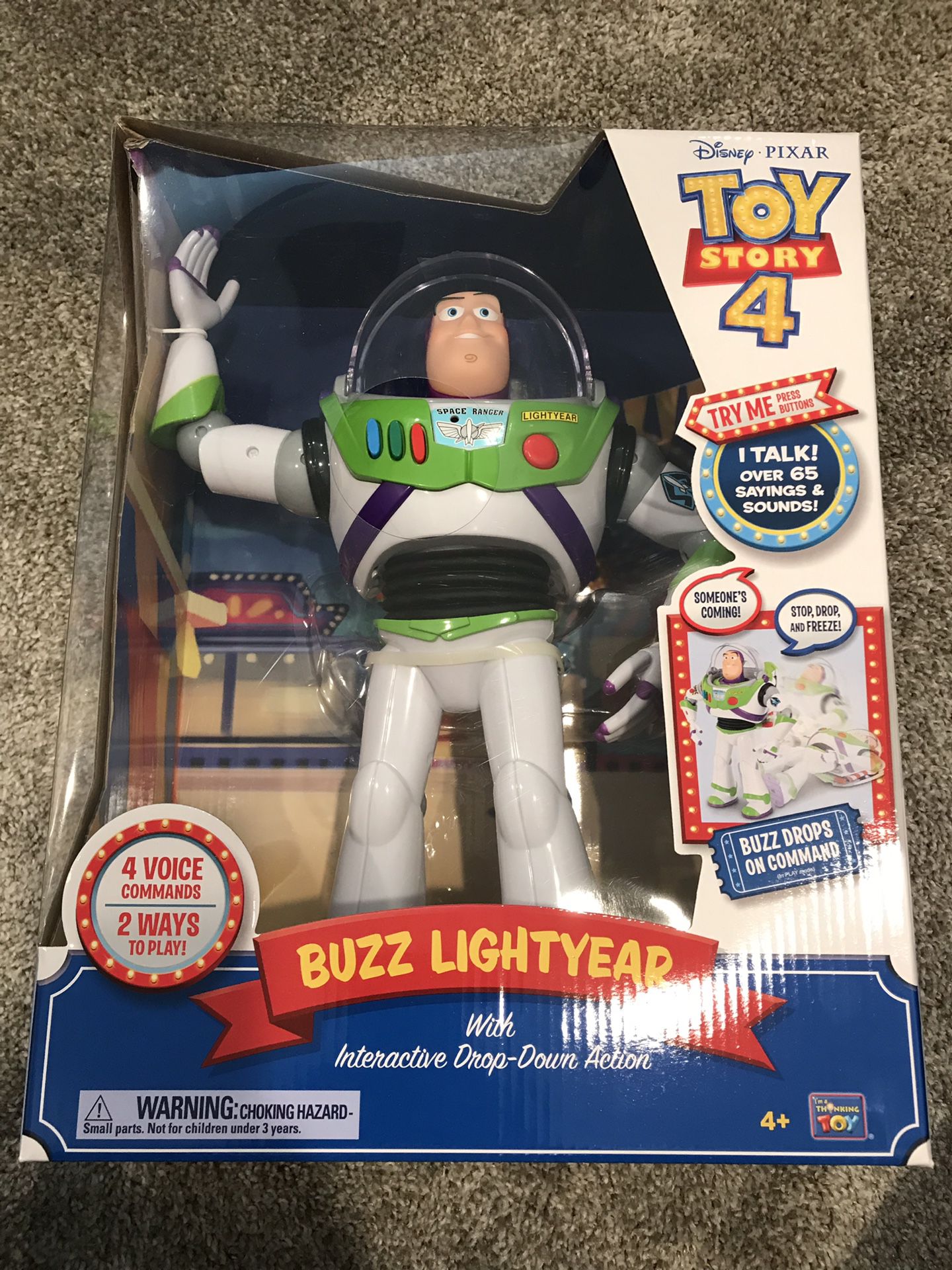 Buzz Lightyear w/interactive drop-down action