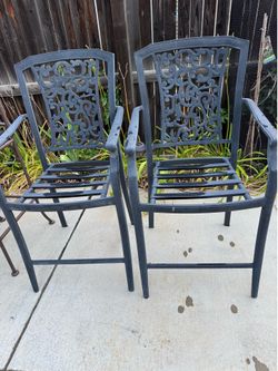 Metal patio chairs - Height style