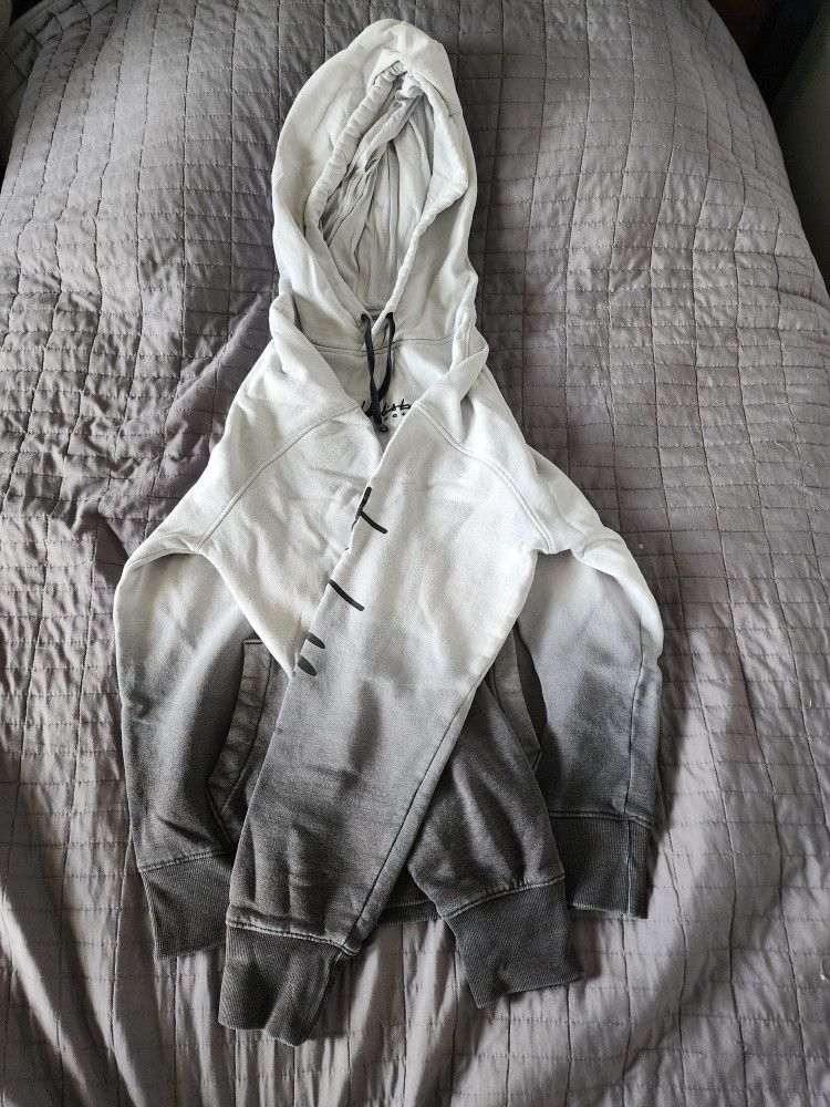 White and Grey Hollister Hoodie