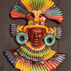 Ceramic/clay Aztec/mayan Mask
