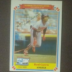 1983 Topps Drakes Big Hitters Rod Carew California Angels #3 Special Baseball Card Vintage Collectible Sports Trading MLB Series Of 33 Major League