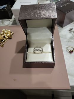 14k White Gold Ladies Wedding Set