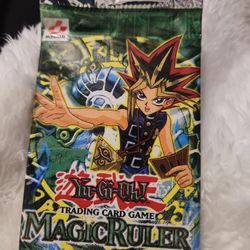 Yu-Gi-Oh MAGIC RULER 9-Card Booster Pack--Factory Sealed--Plus BCW Deck Guards